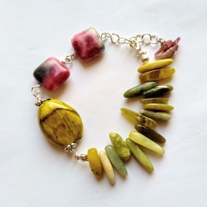 Nefrit, turmalin és perzsa jade ásvány karköt� -  - Meska.hu