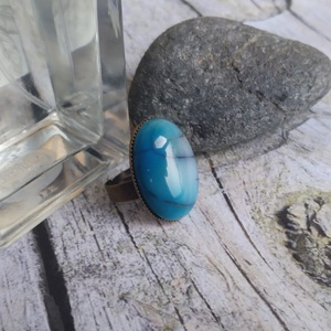 Sárkányvéna achát ásvány köves gyűrű - ékszer - gyűrű - statement gyűrű - Meska.hu