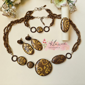 Óarany indák ékszer szett, Ékszer, Ékszerszett, Ékszerkészítés, Gyurma, MESKA