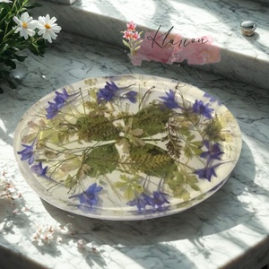 Szappantartó szárított virágokkal, levelekkel gyantába öntve - otthon & életmód - fürdőszoba - szappantartó - Meska.hu