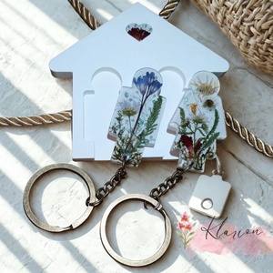 Édes párom, egyedi. virágos gyanta külcstartó - otthon & életmód - dekoráció - fali és függő dekoráció - fali kulcstartó - Meska.hu