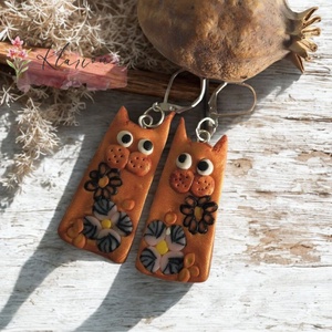 Macskacicók, macskás, cicás fülbevaló  - Meska.hu