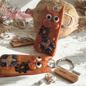 Macskacicók, macskás, cicás fülbevaló  - ékszer - fülbevaló - lógó fülbevaló - Meska.hu