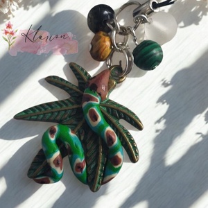 Kicsi kígyó mobil vagy táskadísz ásványokkal , Táska & Tok, Kulcstartó & Táskadísz, Táskadísz, Ékszerkészítés, Gyurma, MESKA