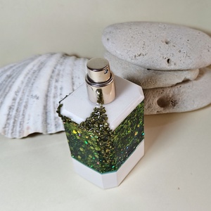 Luxus parfümtartó csillámokkal, ragyogással - otthon & életmód - fürdőszoba - parfümösüveg - Meska.hu