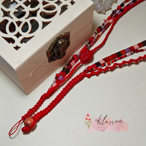 Piros keleti hercegnő nyaklánc - ékszer - nyaklánc - medálos nyaklánc - Meska.hu