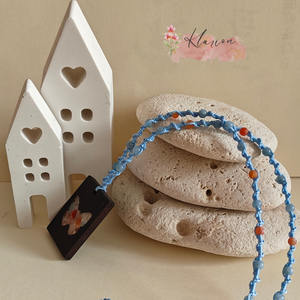 Pillangó fa és ásvány medál makramé nyakláncon - ékszer - nyaklánc - medálos nyaklánc - Meska.hu