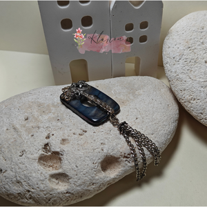 Színjátszó kagyló medál ékszerdróttal - ékszer - nyaklánc - medál - Meska.hu