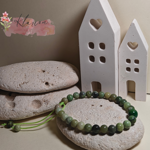 Szerpentin és aventurin ásványgyöngy karkötő - ékszer - karkötő - gyöngyös karkötő - Meska.hu