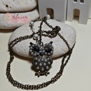 Bagoly nyaklánc - Meska.hu