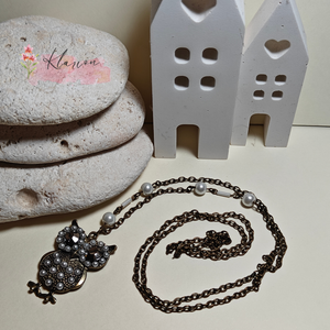 Bagoly nyaklánc - ékszer - nyaklánc - medálos nyaklánc - Meska.hu