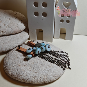 Kagyló, bőr fülbevaló - ékszer - fülbevaló - lógó fülbevaló - Meska.hu