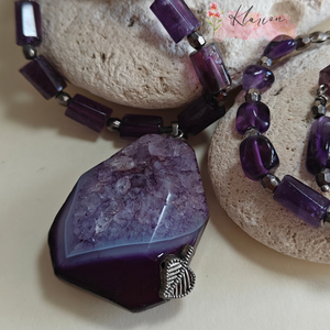 Levendula ametisztás ványgyöngy szett - esküvő - ékszer - ékszerszett - Meska.hu