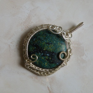 AKCIÓ! Erdő mélyén - krizokolla kő medál -  - Meska.hu