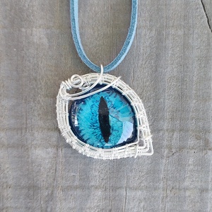 Macskaszemes nyaklánc - ékszer - nyaklánc - medálos nyaklánc - Meska.hu