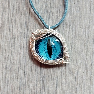 Macskaszemes nyaklánc - ékszer - nyaklánc - medálos nyaklánc - Meska.hu