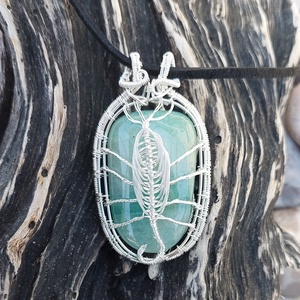 Skorpió achát kővel - ékszer - nyaklánc - medálos nyaklánc - Meska.hu