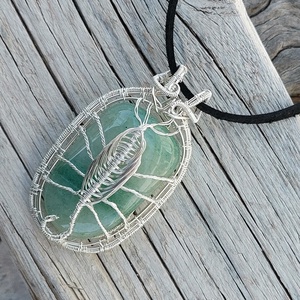 Skorpió achát kővel - ékszer - nyaklánc - medálos nyaklánc - Meska.hu