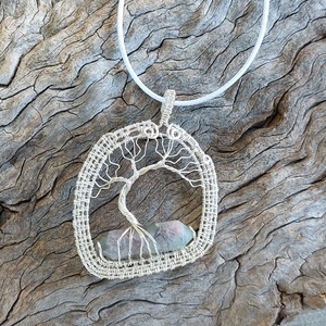 Életfa fluorit ásvánnyal - ékszer - nyaklánc - medálos nyaklánc - Meska.hu