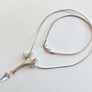 Sterling ezüst nyaklánc swarovski kristállyal - ékszer - nyaklánc - medálos nyaklánc - Meska.hu