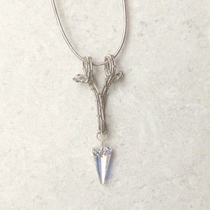 Sterling ezüst nyaklánc swarovski kristállyal - ékszer - nyaklánc - medálos nyaklánc - Meska.hu