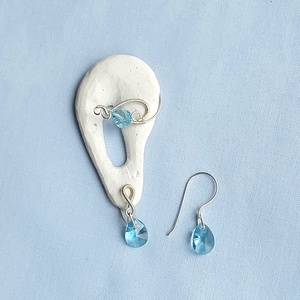 Fülékszerek swarovski kristályokkal - ékszer - fülbevaló - fülékszer - Meska.hu