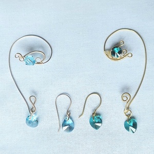 Fülékszerek swarovski kristályokkal, Ékszer, Fülbevaló, Fülékszer, Ékszerkészítés, MESKA