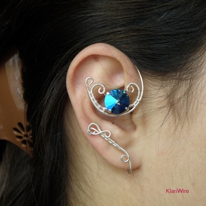 Fülékszerek swarovski kristályokkal - ékszer - fülbevaló - fülékszer - Meska.hu