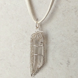 Hegyikristály nyaklánc, Ékszer, Nyaklánc, Medálos nyaklánc, Ékszerkészítés, MESKA