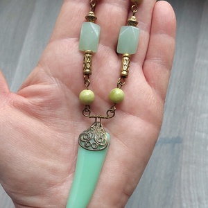 Ásvány és olvasztott üveg ékszer szett - ékszer - ékszerszett - Meska.hu