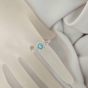 Ezüstözött drót gyűrű swarovski kristállyal, Ékszer, Gyűrű, Szoliter gyűrű, Ékszerkészítés, MESKA