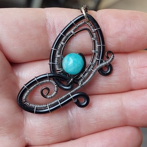 Pillangó alakú drót nyaklánc , Ékszer, Nyaklánc, Medálos nyaklánc, Ékszerkészítés, MESKA