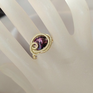 Swarovski kristályos gyűrű, Ékszer, Gyűrű, Szoliter gyűrű, Ékszerkészítés, MESKA