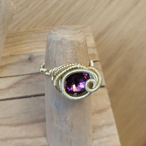 Swarovski kristályos gyűrű - ékszer - gyűrű - szoliter gyűrű - Meska.hu