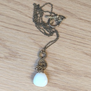 Tejkvarc nyaklánc - ékszer - nyaklánc - medálos nyaklánc - Meska.hu