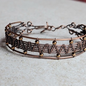 Vörösréz drótból készült karkötő - Meska.hu