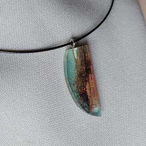 Türkiz színű műgyanta nyaklánc , Ékszer, Nyaklánc, Medálos nyaklánc, Ékszerkészítés, MESKA