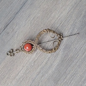 Karneol hajtű - ruha & divat - hajdísz & hajcsat - hajcsat & hajtű - Meska.hu