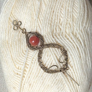 Karneol hajtű - ruha & divat - hajdísz & hajcsat - hajcsat & hajtű - Meska.hu