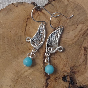 Kék jáde ezüstözött ékszer szett - ékszer - ékszerszett - Meska.hu