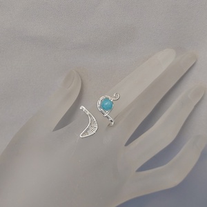 Kék jáde ezüstözött ékszer szett - ékszer - ékszerszett - Meska.hu