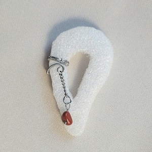 Láncos drót fülékszerek ásvány kövekkel - ékszer - fülbevaló - fülékszer - Meska.hu