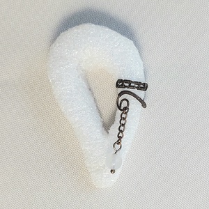 Láncos drót fülékszerek ásvány kövekkel - ékszer - fülbevaló - fülékszer - Meska.hu