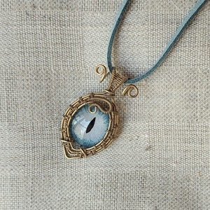 Sárkányszemes drót nyaklánc - ékszer - nyaklánc - medálos nyaklánc - Meska.hu