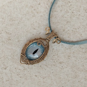 Sárkányszemes drót nyaklánc - ékszer - nyaklánc - medálos nyaklánc - Meska.hu