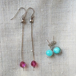 2 pár acél fülbevaló - ékszer - fülbevaló - lógó fülbevaló - Meska.hu