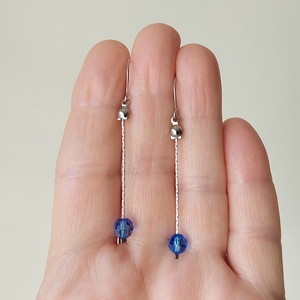 2 pár acél fülbevaló swarovski kristályokkal - ékszer - fülbevaló - lógó fülbevaló - Meska.hu