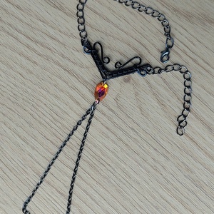 Drót kézékszer swarovski kristállyal - ékszer - karkötő - kézfej karkötő - Meska.hu