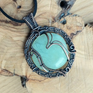 Jáde ásvány drótékszer szett - ékszer - ékszerszett - Meska.hu