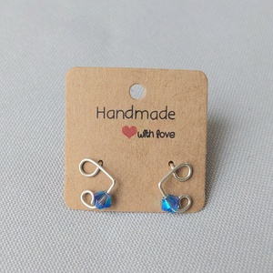 Sterling ezüst gyerek fülbevaló swarovski kristállyal - ékszer - fülbevaló - pötty fülbevaló - Meska.hu